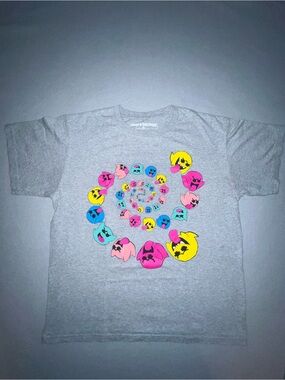 Pink Dolphin x Grateful Dead Spiral Ghost Graphic T-Shirt Heather Grey Men's L